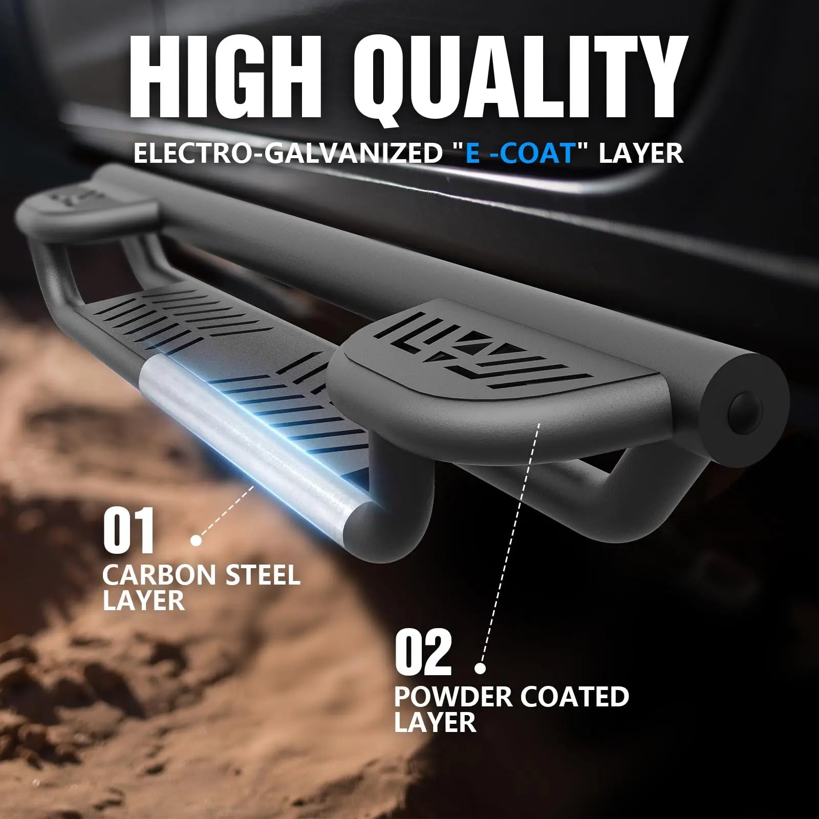 Drop Side Steps Compatible with Jeep Wrangler JL 2 Doors 2018-2026