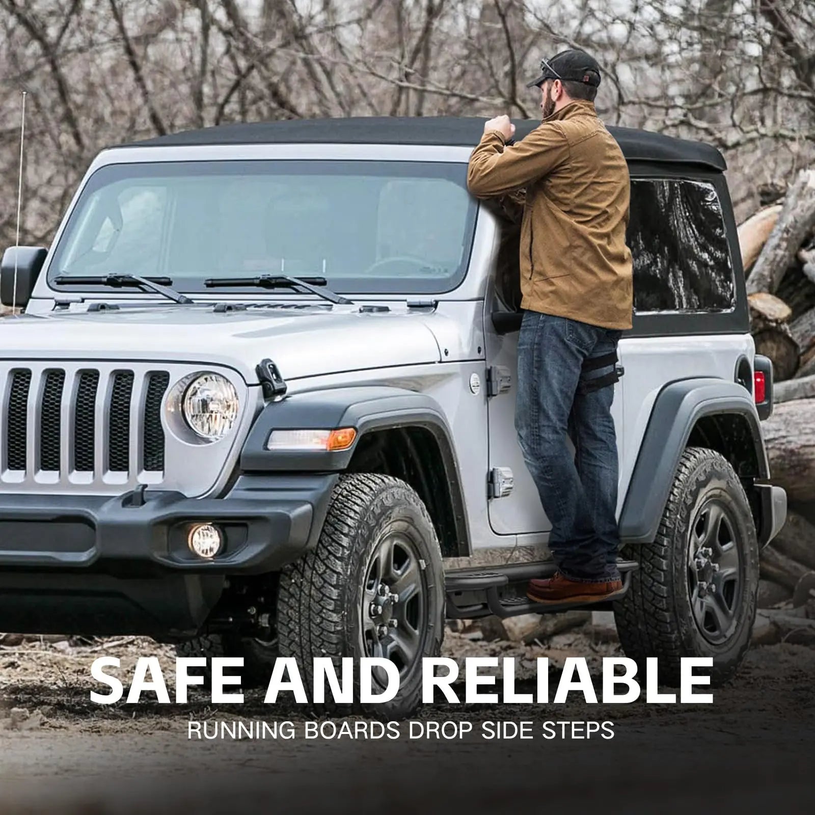 Drop Side Steps Compatible with Jeep Wrangler JL 2 Doors 2018-2026