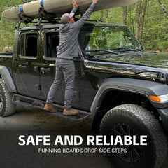 YZONA Frame Mounted Running Boards 2020-2026 Jeep Gladiator JT 4 Door