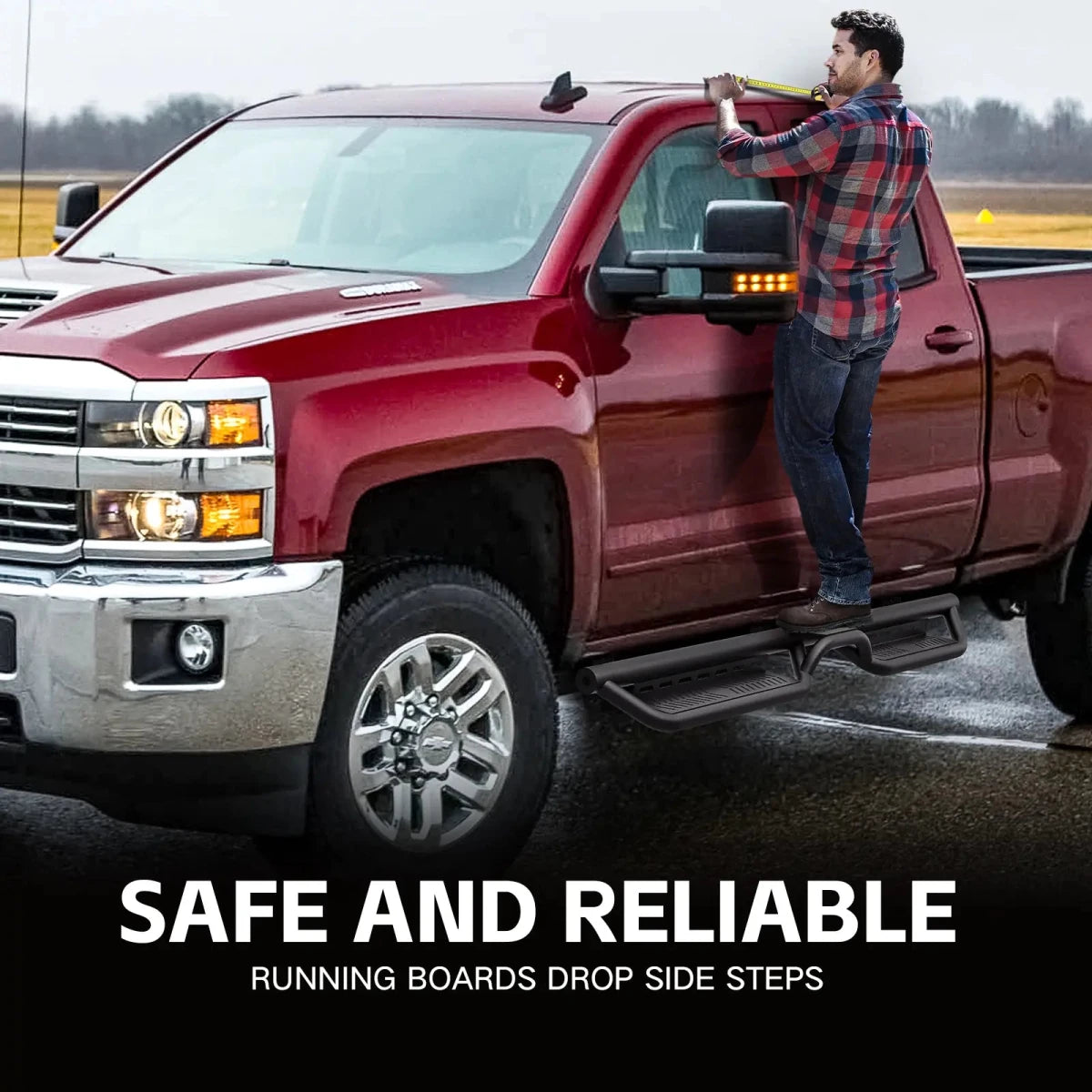 Running Boards for GMC Sierra 1500 & Chevy Silverado 2007-2018