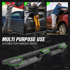 Side Steps Compatible with 2024 2025 Toyota Tacoma Double Cab & Crew Cab Three Raised Steps