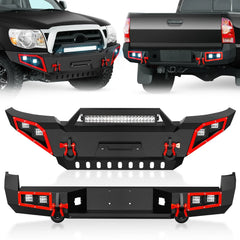 for Tacoma Pickup Truck Front and Rear Bumpers Compatible with 2005-2015 Toyota Tacoma 2nd Gen | Yzona