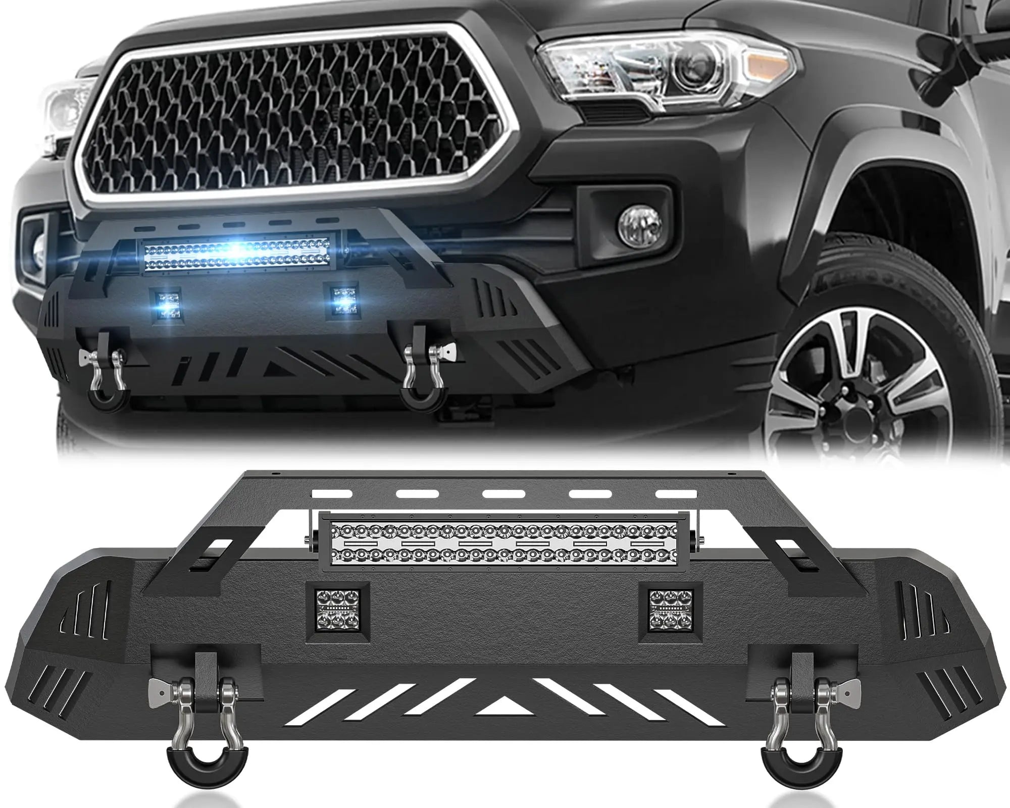 for Tacoma 3rd Gen Stubby Front Bumper Compatible with 2016-2023 Toyota Tacoma | Yzona