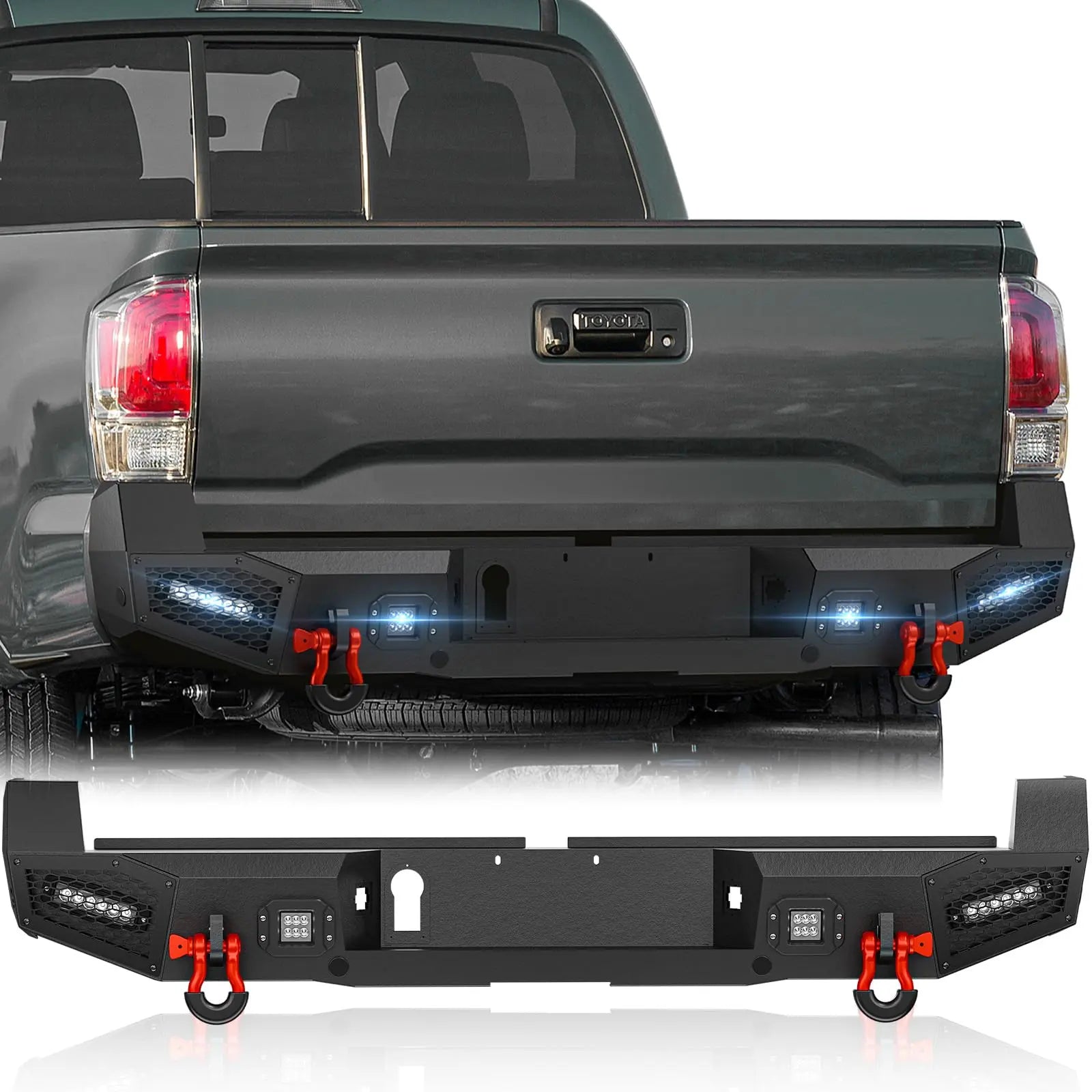 for Toyota Tacoma Aftermarket Bumpers Compatible with 2016-2023 Toyota Tacoma 3rd Gen | Yzona