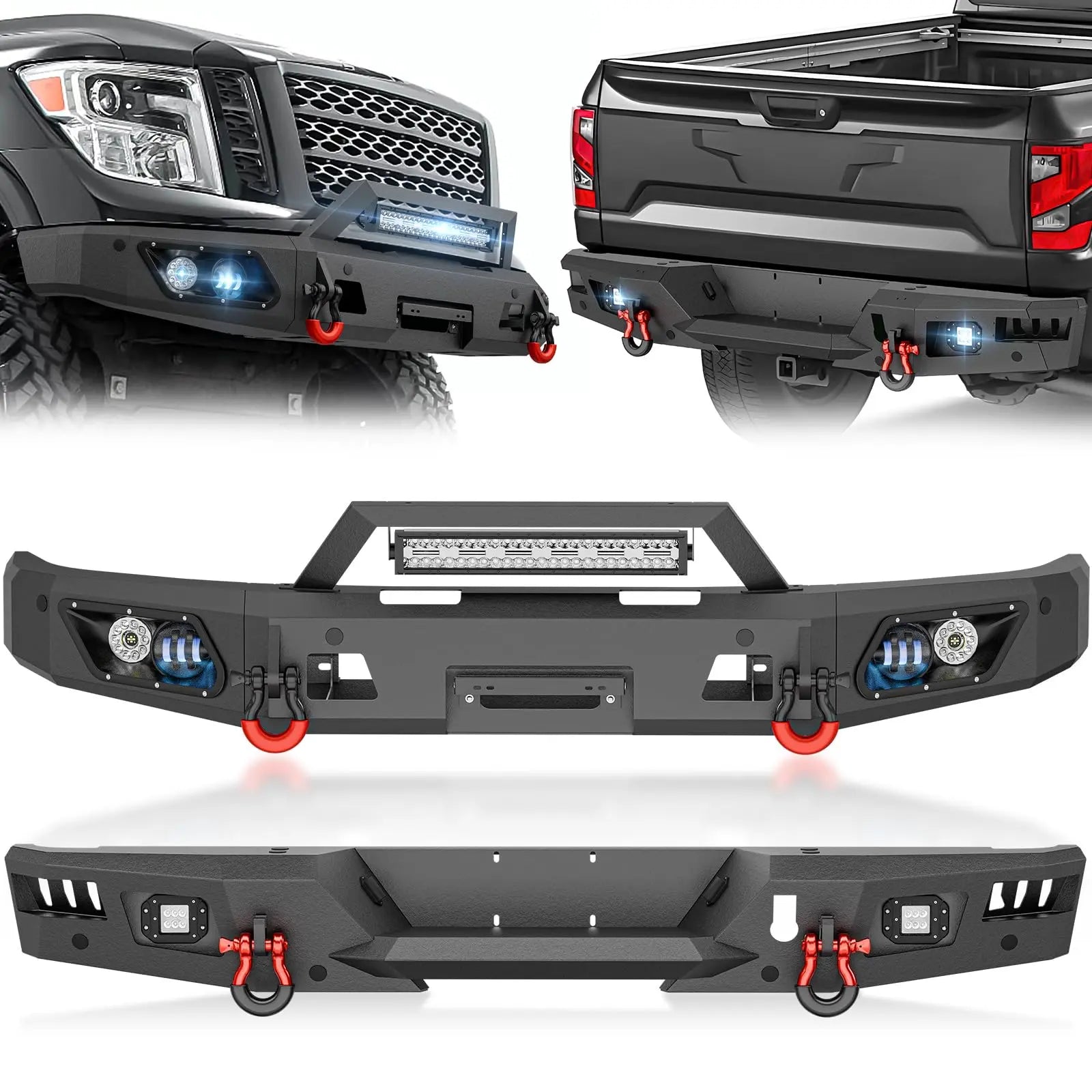 for Nissan Titan Off Road Bumpers Compatible with 2016-2024 Nissan Titan | Yzona