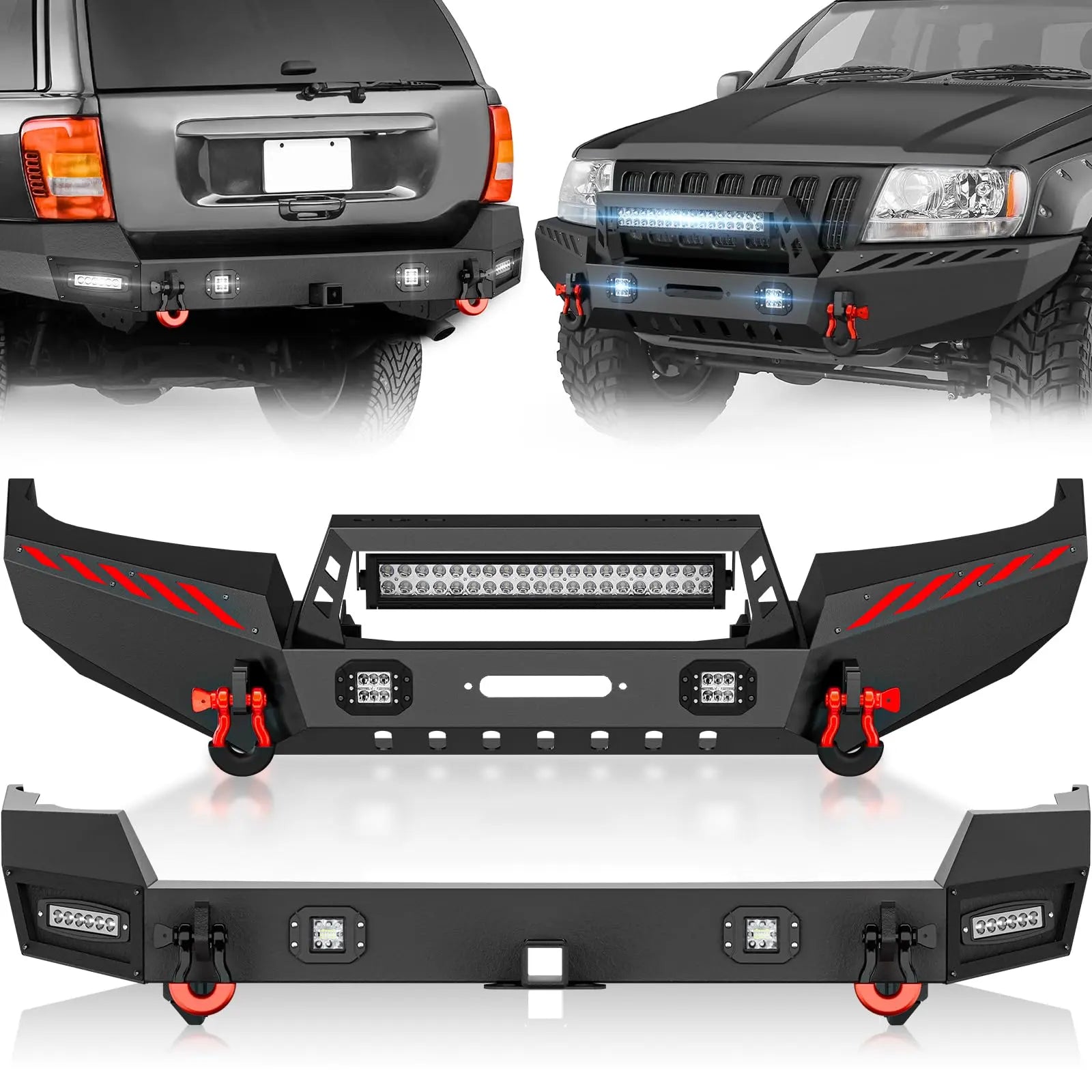 for Jeep WJ Bumpers Compatible with 1999-2004 Jeep 2nd Gen Grand Cherokee WJ | Yzona