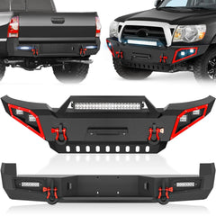 for Tacoma Pickup Truck Front and Rear Bumpers Compatible with 2005-2015 Toyota Tacoma 2nd Gen | Yzona