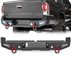 for Full Width Tacoma Truck Rear Bumper Compatible with 2016-2023 Toyota Tacoma 3rd Gen | Yzona