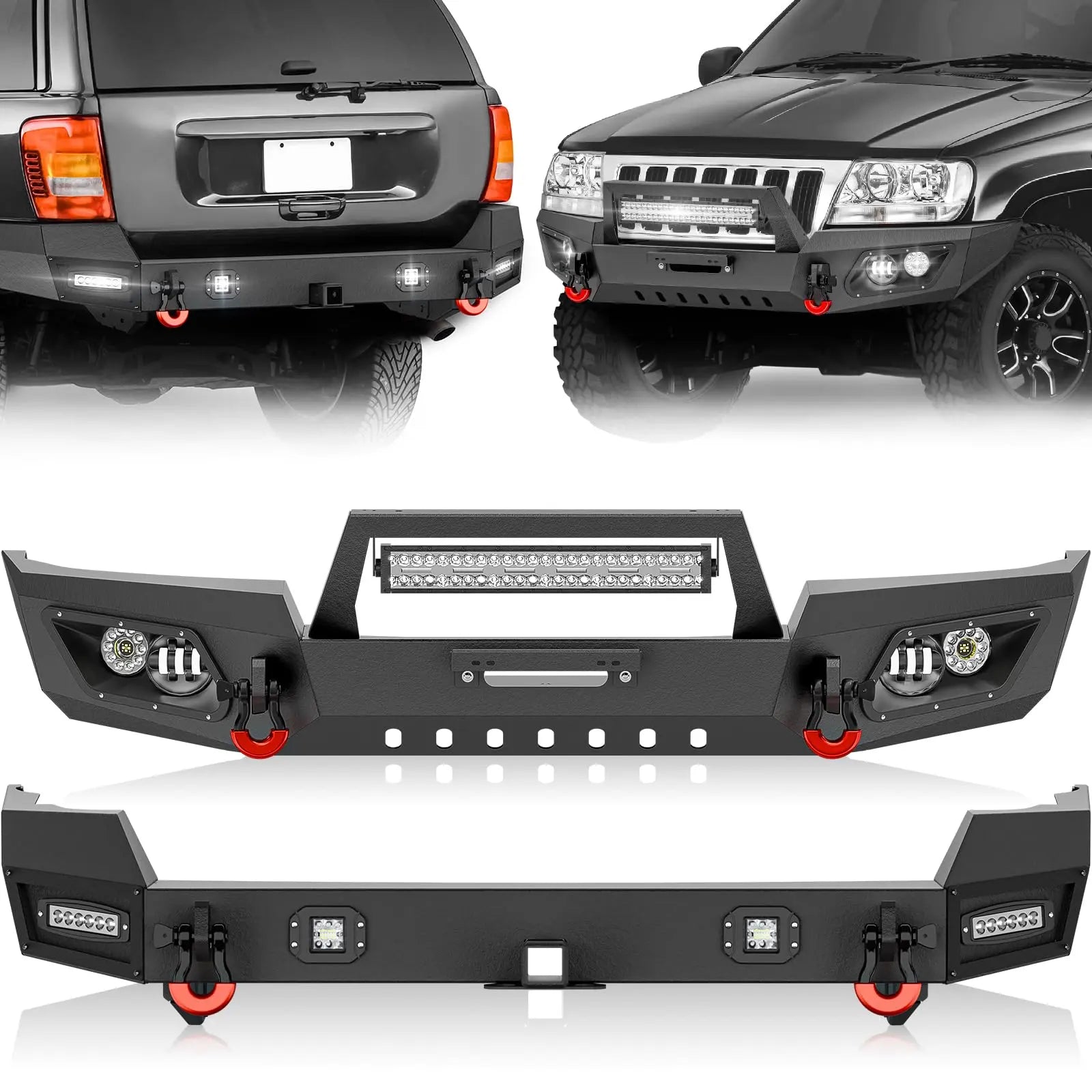 for Jeep WJ Bumpers Compatible with 1999-2004 Jeep 2nd Gen Grand Cherokee WJ | Yzona
