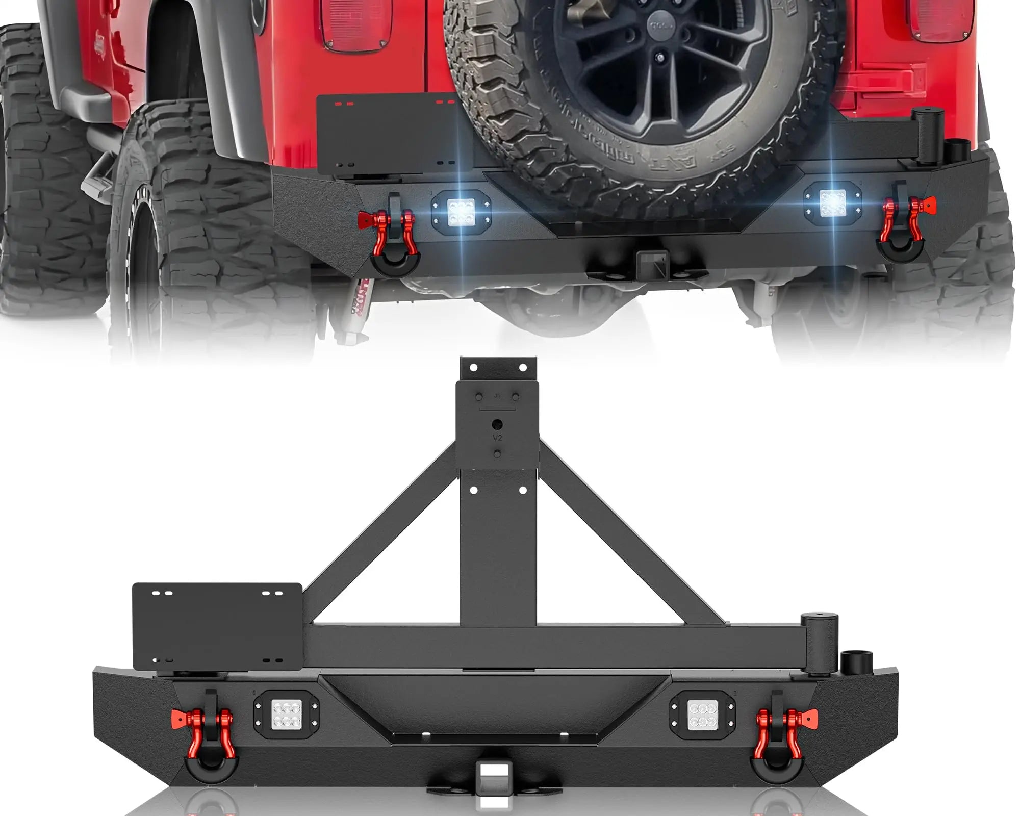 Superduty Bumpers Compatible with 1987-2006 Jeep Wrangler TJ LJ YJ | Yzona