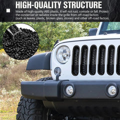 7pcs Grille Mesh Inserts for 2007-2018 Jeep Wrangler JK JKU Accessories