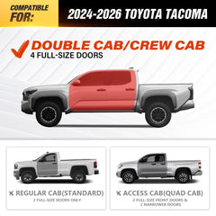6.5 Side Steps Compatible with 2024 2025 2026 Tacoma Double/Crew Cab