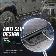 Drop Down Running Boards Side Steps Compatible with 2018-2025 Jeep Wrangler JL JLU Unlimited 4 Doors| Yzona