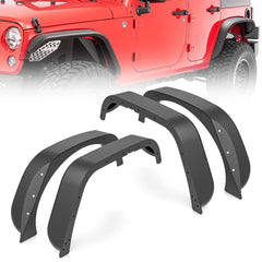 Yzona Metal Front and Rear Fender Flares Compatible with 2007-2018 Jeep Wrangler JK JKU Unlimited 2/4 Doors