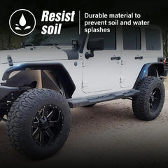 Jeep Wrangler Fender Flares Replacement Compatible with 2007-2018 Jeep Wrangler JK JKU Unlimited 2/4 Doors