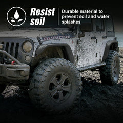 Yzona Metal Front and Rear Fender Flares Compatible with 2007-2018 Jeep Wrangler JK JKU Unlimited 2/4 Doors