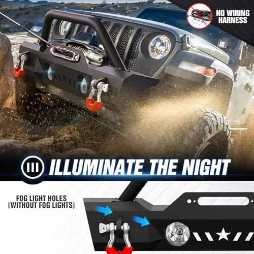 Push Bumpers for 2007-2025 Jeep Wrangler JK JL JKU JLU & Gladiator JT