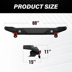 Aftermarket Rear Bumpers Compatible with 2021-2025 Ford Bronco