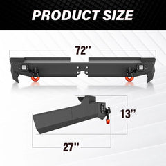 Rear Bumper for 2015-2024 Toyota 4 Runner 5th Gen