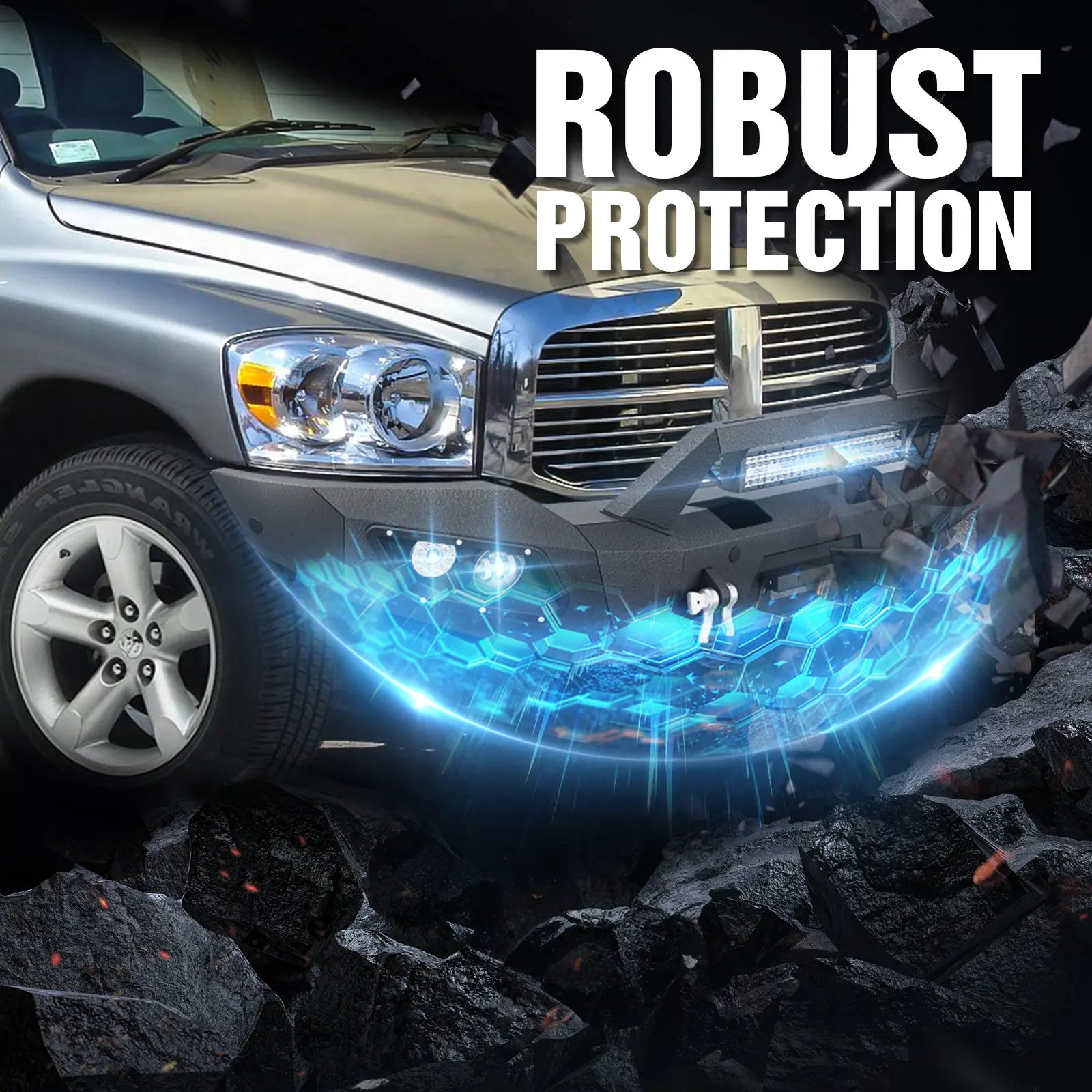 Ram 1500 Full Width Front Bumper Compatible with 2006 2007 2008