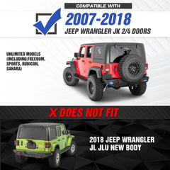 Aftermarket Rear Bumper for 2007-2018 Jeep Wrangler JK