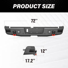 Off Road Bumpers for Nissan Frontier 2022-2025 Replacement Truck Rear Bumpers