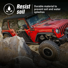 Yzona Steel Front & Rear Fender Flares Compatible with 2018-2025 Jeep Wrangler JL JLU Unlimited 2/4 Doors