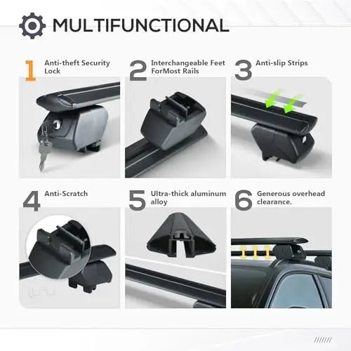 53 Heavy Duty 300 LBS Universal Roof Rack Cross Bars
