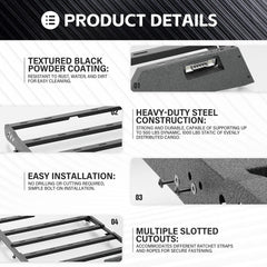 Roof Basket Cargo Carrier Compatible with 2005-2023 Tacoma Double Cab/Crew Cab