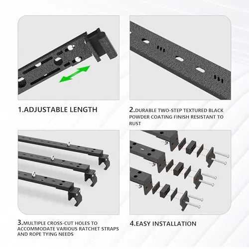 Universal Cross Bars For Roof Rails 47 Cross With Three 3 Bars