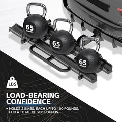 2 EBike Rack up to 5" with Ramp | Foldable & Lockable Bike Racks | 200 LBS