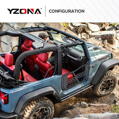 for Jeep JK Half Trail Door Compatible With 2007-2018 Jeep Wrangler JK JKU Unlimited 2 Doors - Yzona