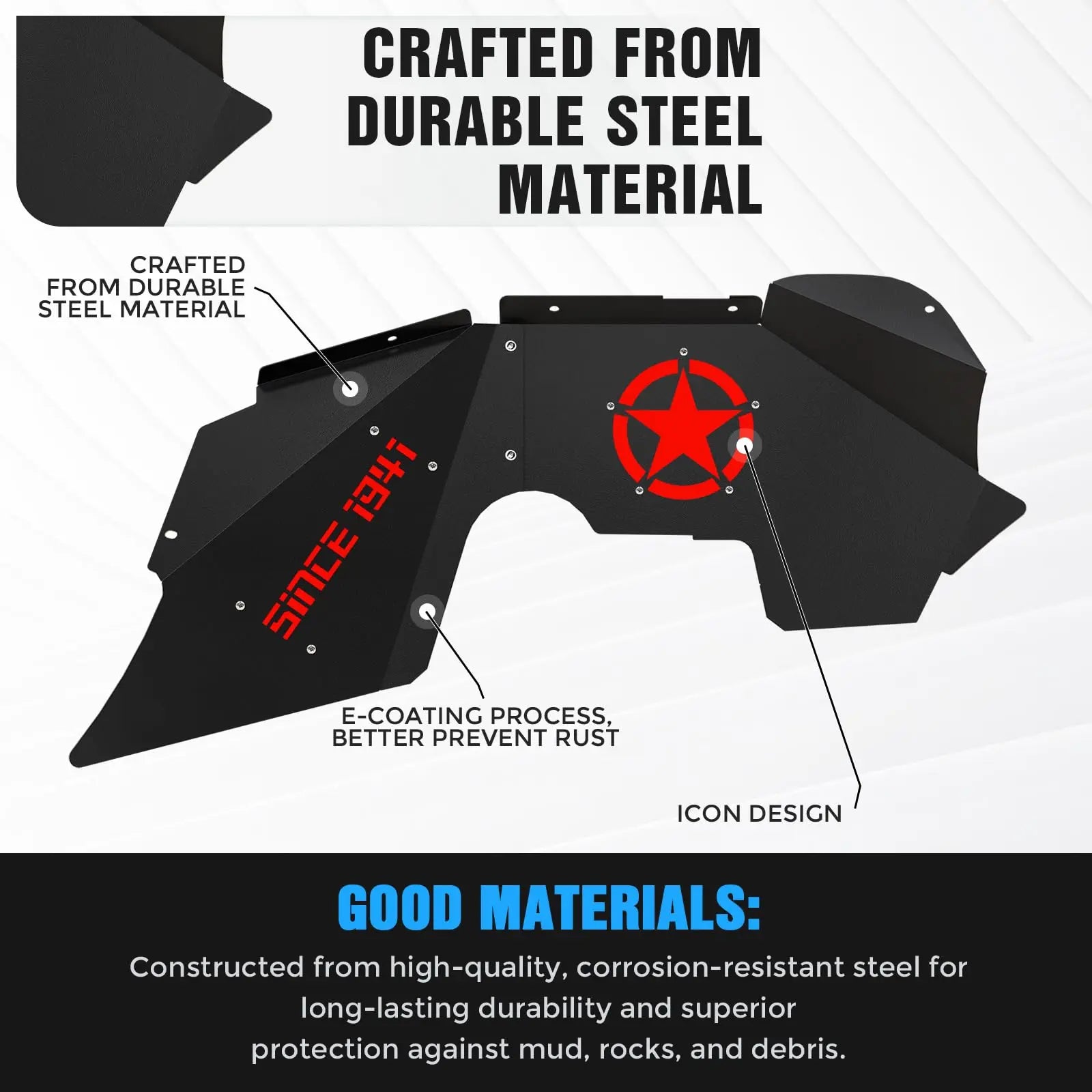 Yzona | Bed Liner Spray Inner Fender Wells Jeep Wrangler JK 2007-2018