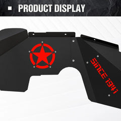 Bed Liner Spray Inner Fender Wells Jeep Wrangler JK & JKU Unlimited 2/4 Doors 2007-2016 2017 2018(2pcs)