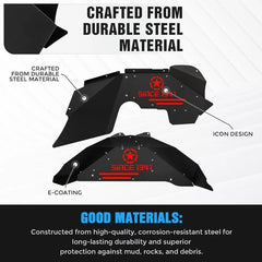 Yzona Jeep Inner Fender Wells for Wrangler 2007-2018 JK & JKU