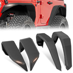 Truck Fender Flares Compatible with 2018-2025 Jeep Wrangler JL JLU Unlimited 2/4 Doors