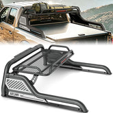 【Yzona】Carbon Steel Truck Sport Roll Bar Bed Rack with Brake Light, 55"-59.8" Bed Width Adjustable, Drill Required, Corrosion Resist for Jeep Gladiator, Chevrolet Colorado, GMC Canyon, Nissan Frontier, Ford Ranger, Honda Ridgeline Pickup Trucks