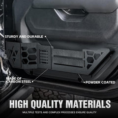 Yzona Heavy Duty Construction Front Door Organizer (2 Pcs Complete Set) - Auto Interior Accessories, 2-Box Cabin Order for Jeep Wrangler JL 2018-2026 & Gladiator JT 2020-2026, No-Drill Install, Secure Fit, Elastic Straps, Daily Driving Gear Holder