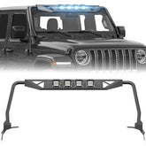 【YZONA】Windshield Frame Compatible for 2018-2026 Wrangler JL & Gladiator JT Not for JL 4xe & JT Mojave. Built-in LED Light & Sun Visor, Heavy-Duty Front Windscreen Rack Protector. No Drilling Install