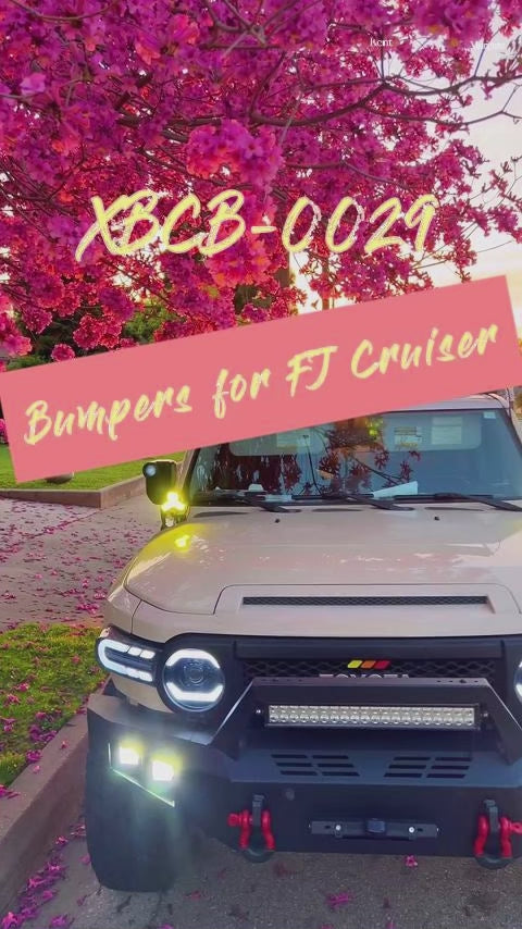 Front Aftermarket Truck Bumpers Compatible with 2007-2014 Toyota FJ Cruiser 1st Gen