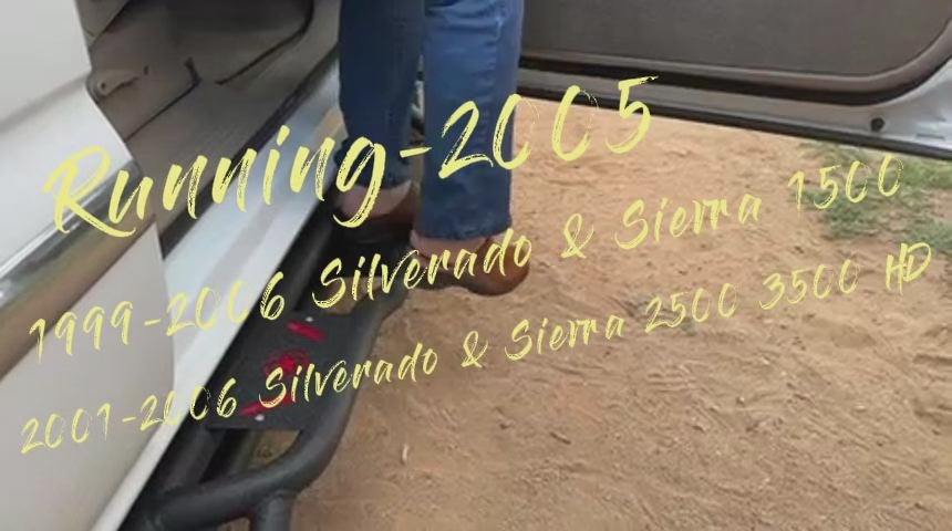 Truck Step Sides Compatible for 1999-2006 Silverado & Sierra 1500 | 2001-2006 Silverado & Sierra 2500 3500 HD Extended Cab