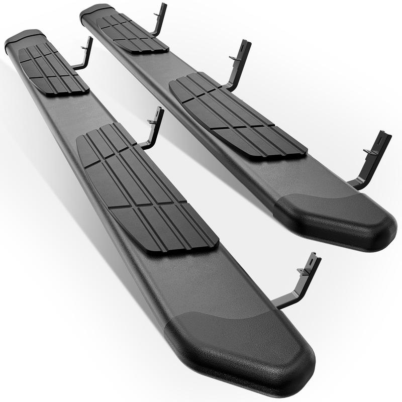 【EYOUHZ】Automotive Bolt-On Running Boards Side Steps, Rugged Alloy Build Anti-Slip Diamond Plate White Aluminum Nerf Bars (85.83 x 9.84 x 6.3 inches, 500lb Capacity) for Chevrolet Colorado/GMC Canyon 2015-2026 Crew Cab Auto Replacement Parts, Vehicle Acce
