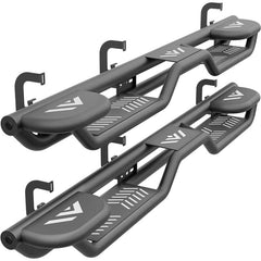 【Yzona】Carbon Steel 3-Raised-Step Running Boards Nerf Bars, Easy Installation with Instructions, Easy Roof Access Vehicle Accessories Compatible with 2007-2018 Chevy Silverado/GMC Sierra 1500, 2007-2019 2500-3500 HD Extended Cab Double Cab
