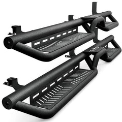 【EYOUHZ】Double Cab Running Boards Side Steps Compatible for 1999-2006 Chevy Silverado & GMC Sierra 1500, 2001-2006 Chevrolet Silverado & GMC Sierra 2500 3500 HD Extended Cab Nerf Bar (Star Logo)