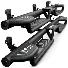 【YZONA】 Running Boards,Crew Cab Three Raised Steps Running Boards Compatible with 2009-2018 Dodge Ram 1500,2019-2024 1500 Classic,2010-2026 Ram 2500&3500,Bolt-on Nerf Bar,2 Side Bars,2010-2024 Ram 2500 & 3500,2019-2024 Ram 1500 Classic,Carbon Steel