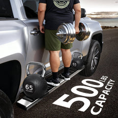 YZONA Running Boards Compatible with 2009-2018 RAM 1500 Extended Cab | Fit 2019-2024 1500 Classic | 6.5" Heavy Duty Stainless Steel Side Steps, Bolt-on Direct Fit, Non-Slip Surface