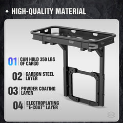 【Yzona】High-Quality OE Bolt-On Tailgate Rear Cargo Basket, Corrosion-Resistant Easy Snap Mounting Spare Tire Rack for 2021-2026 Ford Bronco (2/4 Doors), 350 lbs Capacity Car Organizer Car Supplies Auto Accessory