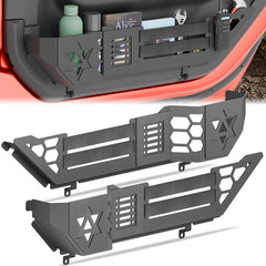 Yzona Heavy Duty Construction Front Door Organizer (2 Pcs Complete Set) - Auto Interior Accessories, 2-Box Cabin Order for Jeep Wrangler JL 2018-2026 & Gladiator JT 2020-2026, No-Drill Install, Secure Fit, Elastic Straps, Daily Driving Gear Holder