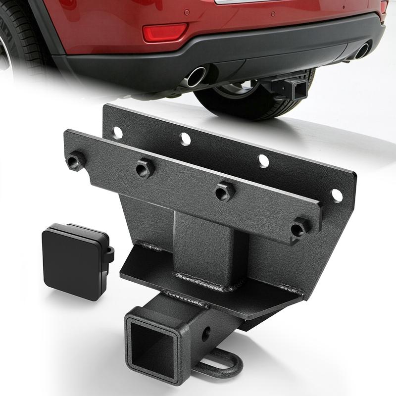 【YZONA】2 in Heavy-Duty Alloy Steel Tow Hitch Trailer Kit, Bolt-On in Minutes, 5000 lbs Capacity, Corrosion-Resist Powder Coated Cover, 4-Pin Wiring Harness for 2005-2010 Jeep Grand Cherokee WK Rear Bumper