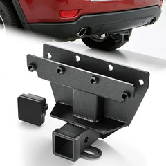 【YZONA】2 in Heavy-Duty Alloy Steel Tow Hitch Trailer Kit, Bolt-On in Minutes, 5000 lbs Capacity, Corrosion-Resist Powder Coated Cover, 4-Pin Wiring Harness for 2005-2010 Jeep Grand Cherokee WK Rear Bumper